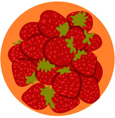 fresh strawberry fruit clipart