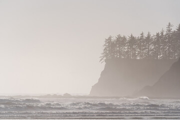 Scenic views of Hobuck Beach in Olympic Peninsula in far northwest corner of Washington 