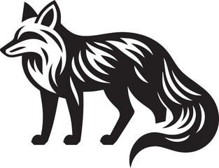 Elegant Fox Silhouette Design