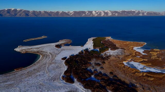 Lake Sevan in the mountains, Armenia