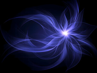 Fototapeta premium Abstract Blue Flower Illustration