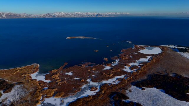Lake Sevan in the mountains, Armenia