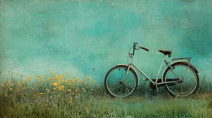 Fototapeta premium Vintage Bicycle in a Summer Meadow