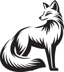 Elegant Fox Silhouette Design