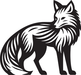 Elegant Fox Silhouette Design