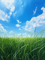 Obraz premium grass and blue sky