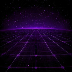 Abstract Purple Grid Background