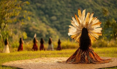 Natural immersion cultural dance in the forest