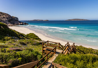 Wooden steps leading to West Beach, Esperance.