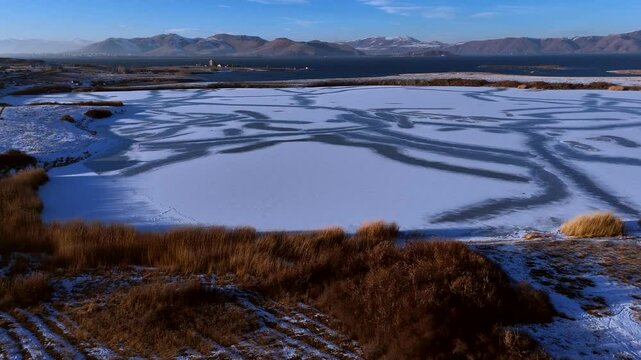 Lake Sevan in the mountains, Armenia