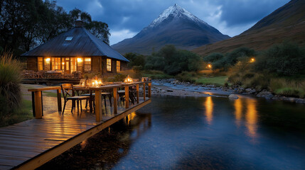 Naklejka premium Snowy landscape.