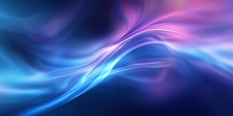 Abstract energy waves, flowing light streams, cosmic art, neon blue and purple colors, glowing ethereal ribbons, dark space background, digital art, vibrant luminescence, futuristic design, smooth cur