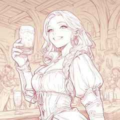 woman in cafe