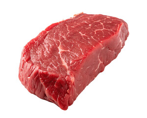 Fototapeta premium Fresh Beef Cutout on White Background High-quality image of beef isolated on a clean white transparent background, ideal for food-related design, advertising, and culinary content