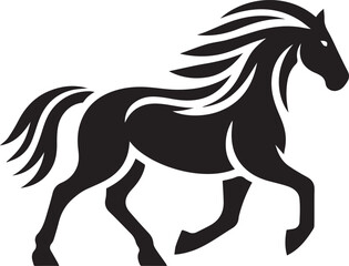 Graceful Horse Silhouette Design