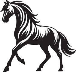 Graceful Horse Silhouette Design