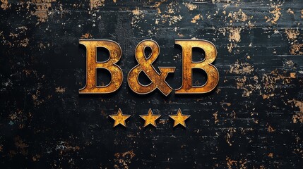 Rustic B&B Charm: Three-star Bed and Breakfast Sign 