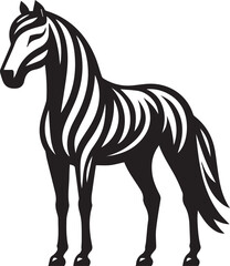 Graceful Horse Silhouette Design