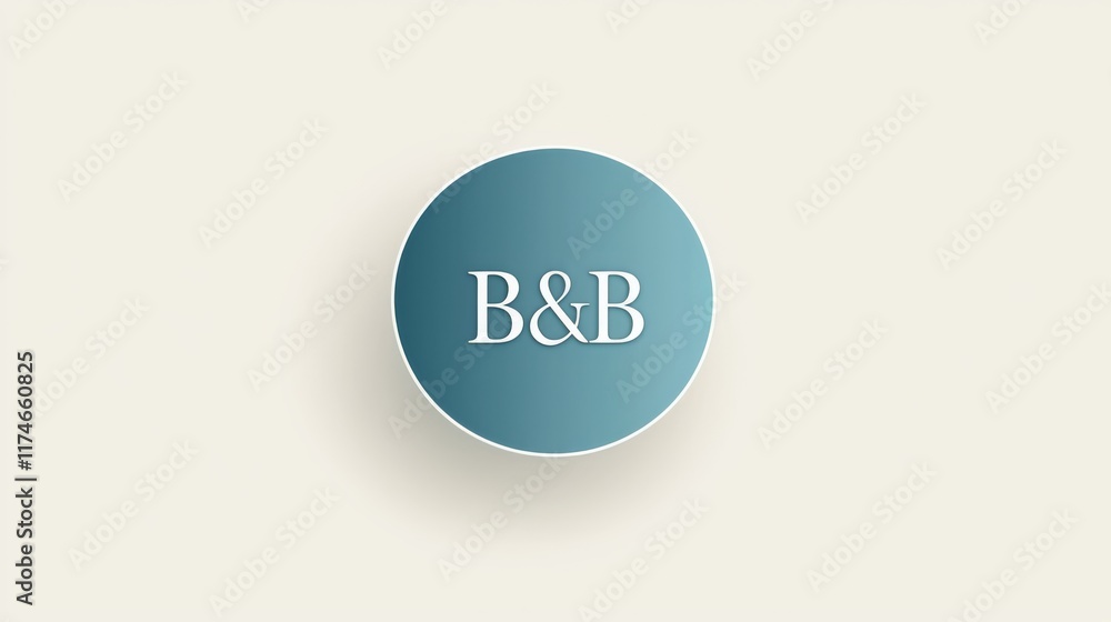 Poster minimalist monogram: a clean, modern design featuring the elegant initials 