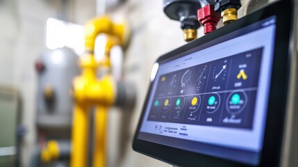 A digital display shows a variety of numbers and symbols