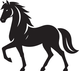 Graceful Horse Silhouette Design