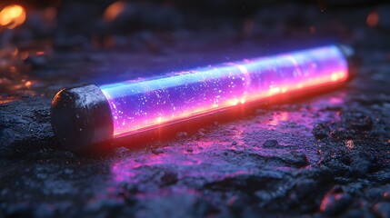 Sleek Metallic Progress Bar Filling Up with Neon Blue Glow Futuristic Tech Concept