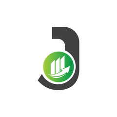 Letter J vector logo template, Colorful Letter J logo, Financial Company Logo, Financial Institute Advisors Logo Design Template Vector Icon