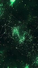 Abstract Green Network Illustration