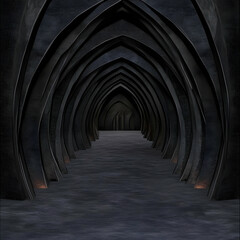 Dark Archway 3D Background