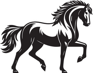 Graceful Horse Silhouette Design