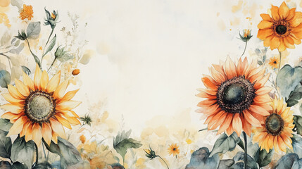 Elegant wedding invitation card background vector. Minimal hand painted watercolor botanical flowers texture template background. Design for wedding, vip cover, poster, rsvp moderncard.Valentine's Day