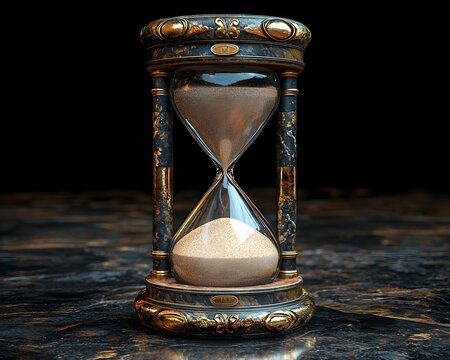 Hourglass Shaped Progress Bar Symbolizing Passage of Time and Patience