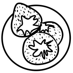 fresh strawberry fruit coloring book