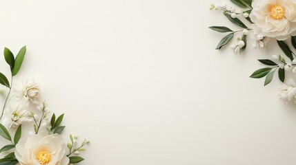 A white background with flowers on it