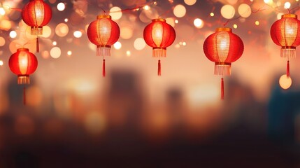 New Year Lantern Background and Traditional Chinese Festival Celebration Concept Map, 2025, 2026, 2027