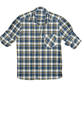 3D illustration summer twill cotton shirt for men.