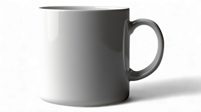  White Cup for Print on Transparent Background