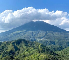 mountains and clouds