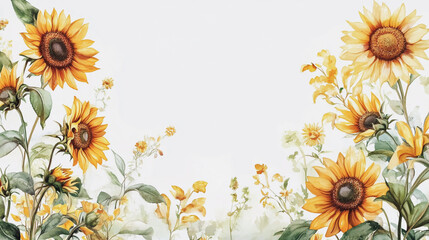 Elegant wedding invitation card background vector. Minimal hand painted watercolor botanical flowers texture template background. Design for wedding, vip cover, poster, rsvp moderncard.Valentine's Day