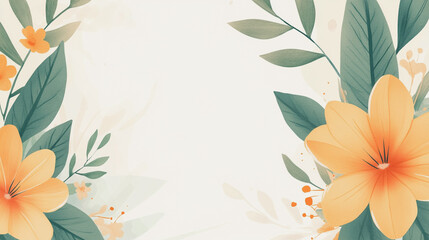Obraz premium Elegant wedding invitation card background vector. Minimal hand painted watercolor botanical flowers texture template background. Design for wedding, vip cover, poster, rsvp moderncard.Valentine's Day