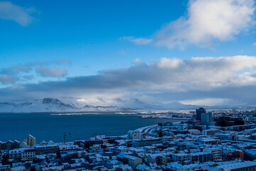 Obraz premium Reykjavik city from above 