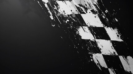 Grunge checkered flag.