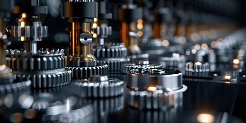 Manual flexible machine close-up metal 