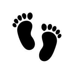 Baby Footsteps Icon Simple and Stylish Footprint Illustration Design for Creative Projects
