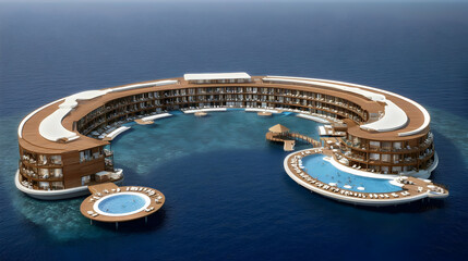 Ocean Resort 3D Illustration