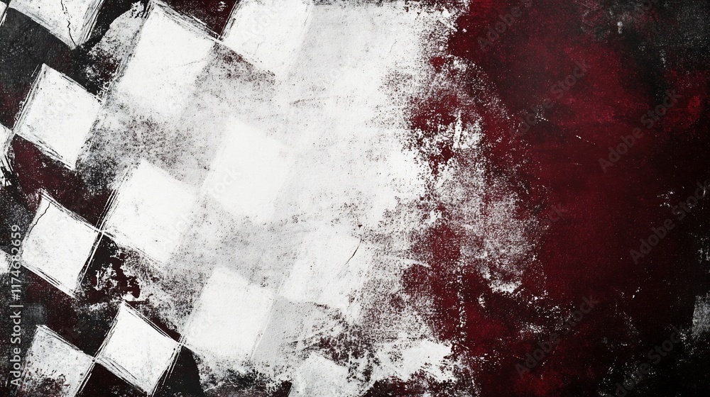 Aufkleber grunge checkered flag background with distressed texture. (8)