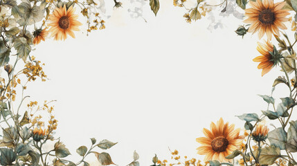 Elegant wedding invitation card background vector. Minimal hand painted watercolor botanical flowers texture template background. Design for wedding, vip cover, poster, rsvp moderncard.Valentine's Day