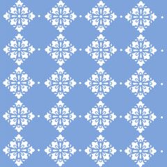 Vector seamless pattern with hand drawn symmetric flowers. Beautiful design for textile, wallpaper, wrapping paper and backgrounds.