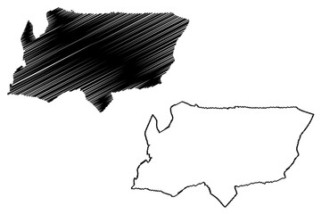 London Borough of Haringey (United Kingdom of Great Britain and Northern Ireland, Ceremonial county and region Greater London, England) map vector illustration, scribble sketch map