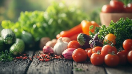 Colorful Vegan Dish with Assorted Vegetables and Fresh Ingredients